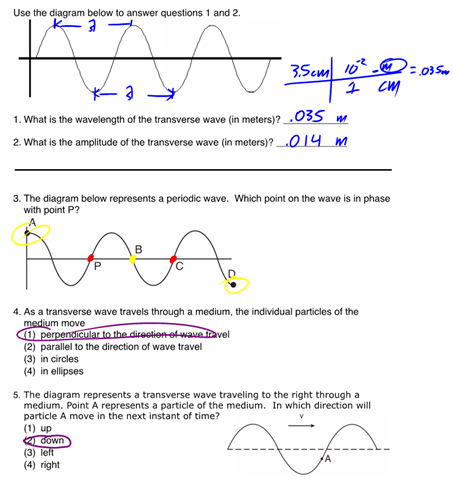 wave equation worksheet answers