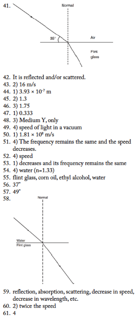 diffraction refraction reflection worksheet